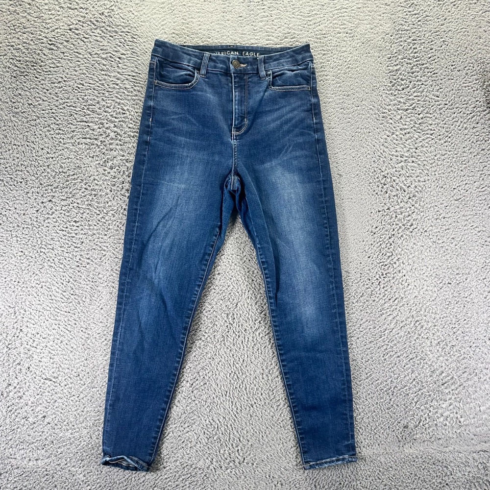 American Eagle Outfitters Jeans Womens 8 Blue Denim Jegging Skinny Curvy Stretch
